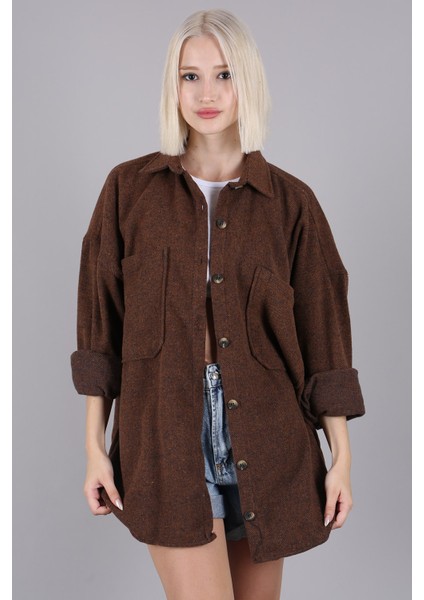 Camel Oversize Gömlek Ceket MG1562