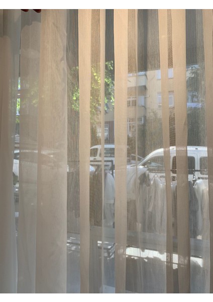 Mat Bambu Yeni Sezon 1x3 Sık Pileli Eftalya Desen Kırışmaz Tül Perde fırsatları