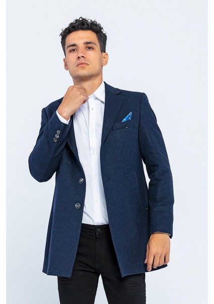 Düz Renk Spor Astarlı Erkek Blazer Ceket