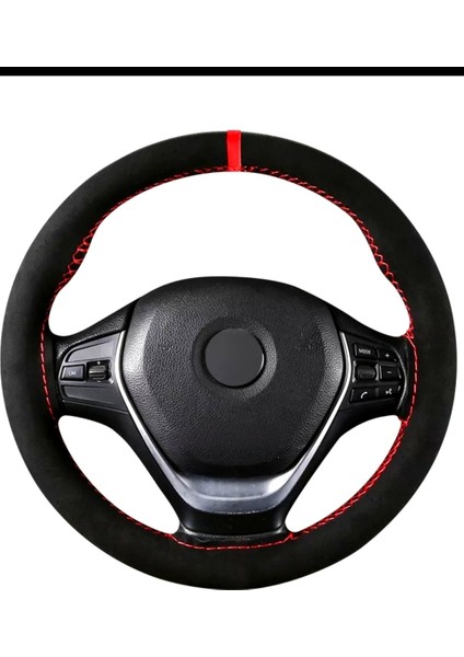 Vw Taigo Dikmeli Direksiyon Kılıfı Alkantra Kırmızı Yüzüklü fiyatları