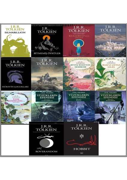 J. R. R. Tolkien Orta Dünya Seti 14 Kitap (Yüzüklerin Efendisi, Hobbit, Silmarillion, Roverandom...) Ithaki Yayınları ve Metis Yayınları