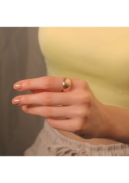 Çift Renkli Kalem İşlemeli Yüzük