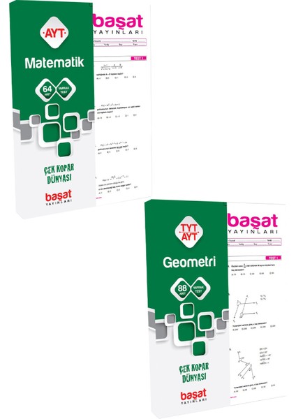 Başat AYT Matematik-Geometri Çek Kopar Yaprak Test Seti