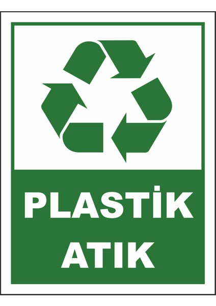 Plastik Atık Uyarı Levhası