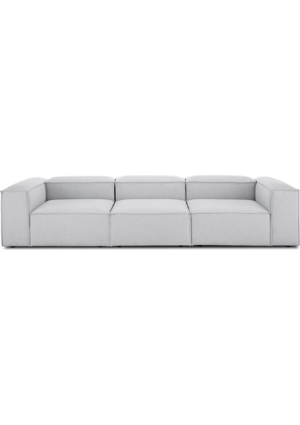 Mode Soft Üçlü Kanepe Koltuk 3 Modül Gri Keten Kumaş(Dairenize Teslim)