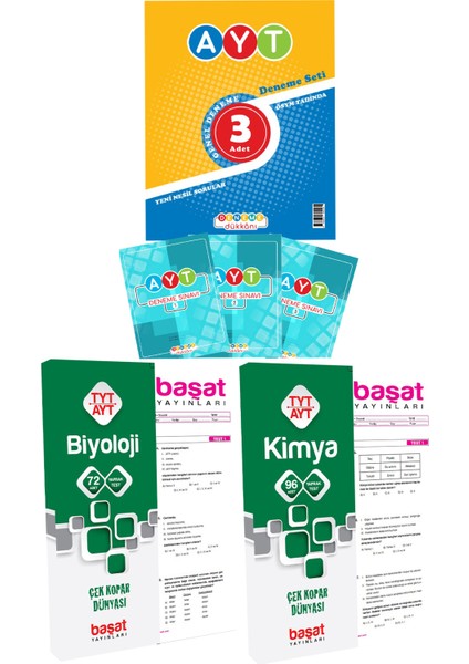 2023 Deneme Dükkanı AYT 3lü Deneme + Başat AYT Sayısal Yaprak Test Seti