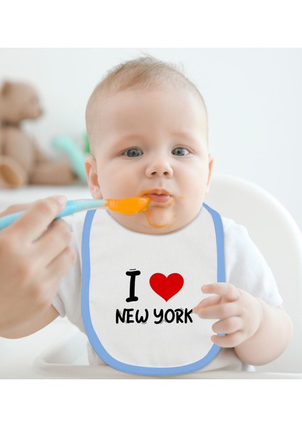 Kids I Love Şehir Serisi Mavi Bebek Mama Önlüğü - Model 1 fırsatları