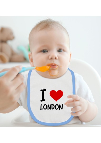 Kids I Love Şehir Serisi Mavi Bebek Mama Önlüğü - Model 1 indirimleri