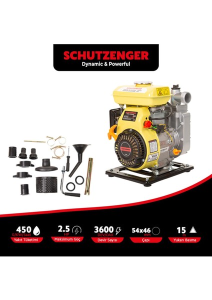 Benzinli Su Pompası 1.5 Inc 2,5 Hp Benzinli Su Motoru fiyatları