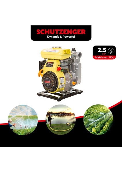 Benzinli Su Pompası 1.5 Inc 2,5 Hp Benzinli Su Motoru modelleri