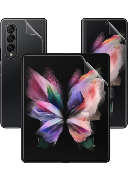 Samsung Galaxy Z Fold 4 Ekran Koruyucu Ön & Arka Koruma Tpu Esnek Ekran ve Kasa Koruyucu