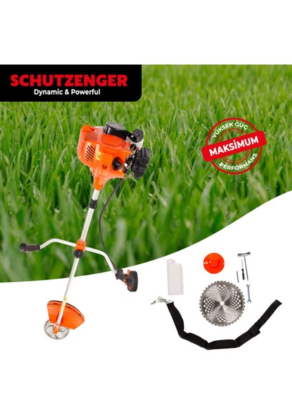 Schutzenger SC-Y9520B Benzinli Ot Çim Biçme Makinesi Yandan