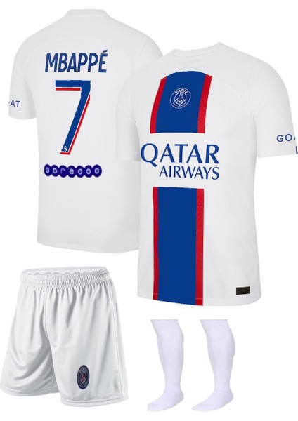 Çocuk Psg Mbappe Forma + Şort + Çorap 3lü Set