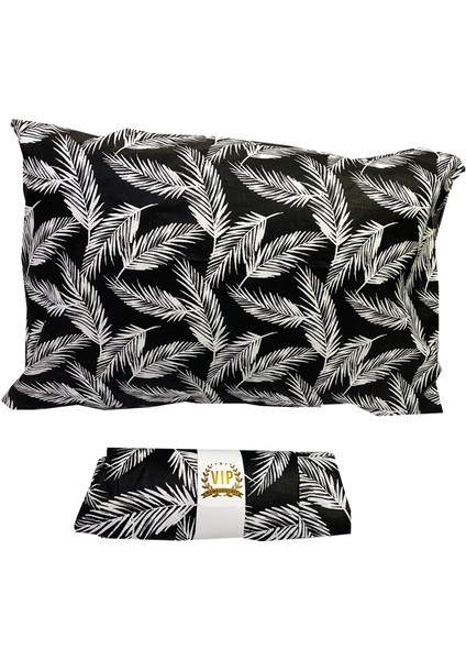 Tek Kişilik Lastikli Çarşaf ve 1 Adet Yastık Kılıfı 100 x 200 cm Siyah Tüy