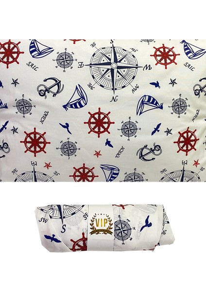 Tek Kişilik Lastikli Çarşaf Ranforce Vip Çarşaf 100 x 200 cm Marin