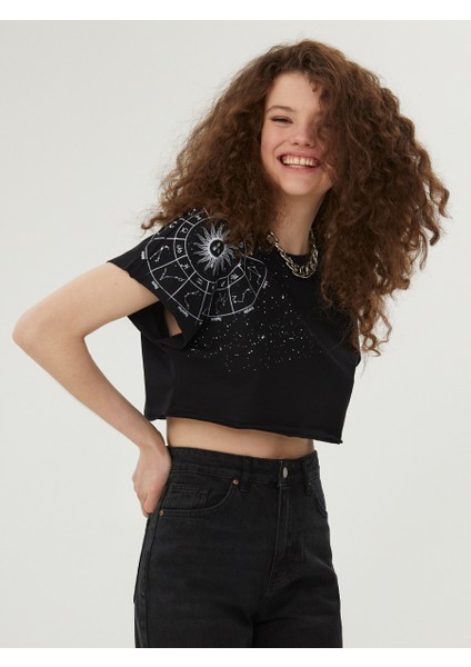 Crop Kadın Tshirt K.kol