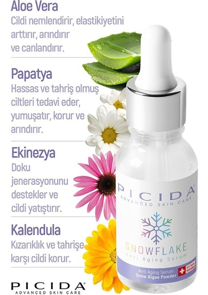 Snowflake Kar Yosunu Tozu Cilt Bakım Serumu 30 ml