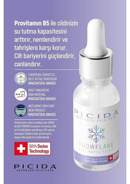 Snowflake Kar Yosunu Tozu Cilt Bakım Serumu 30 ml