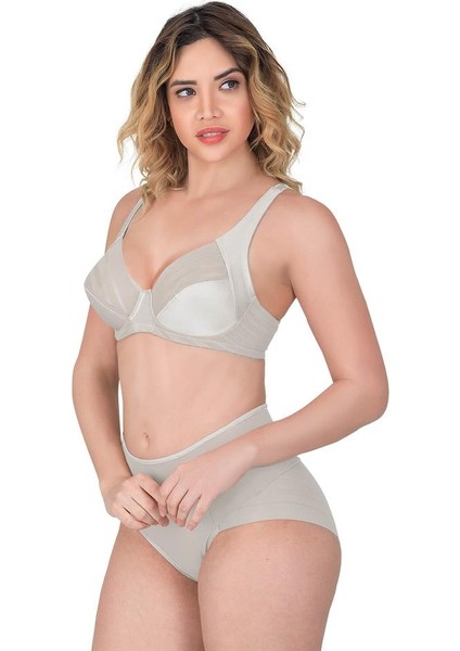 Ekru Emay 183 C Yan Destekli Toparlayıcı Balenli Sütyen-95