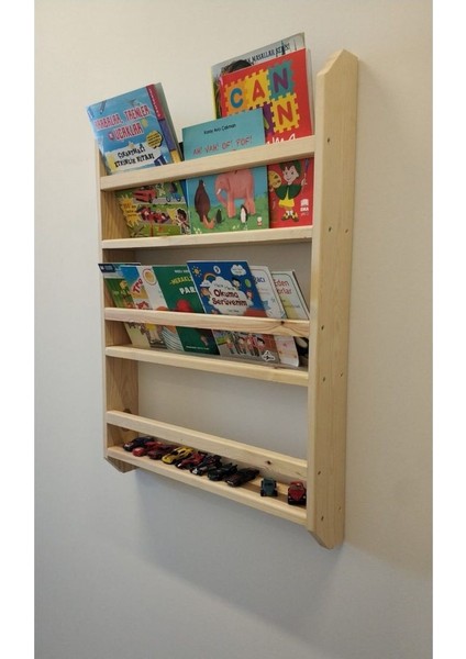 3 Katlı Kitaplık Montessori Raf 80 x 50 x 9 cm