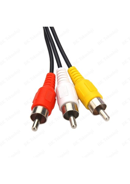 BK Teknoloji 1.5 Metre S-Video 7 Pin To 3 Rca Video Kablosu