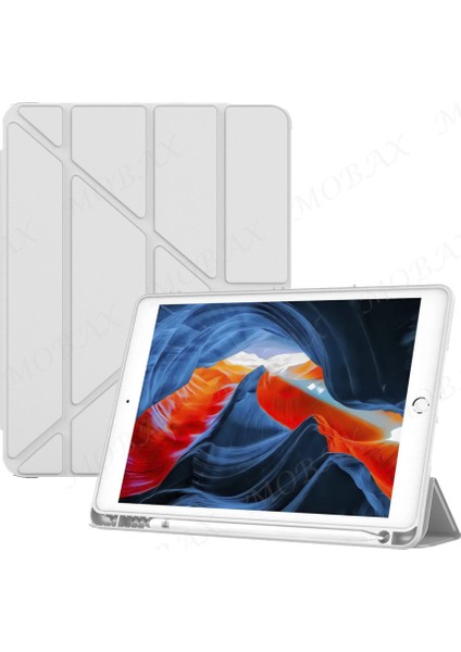 Samsung Galaxy Tab S6 Lite 2024 P620 P610 Kılıf Kalem Bölmeli Trifolding Case 13-15-17