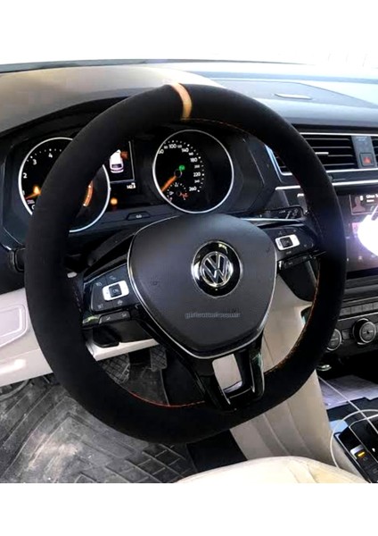 Vw Taigo Dikmeli Direksiyon Kılıfı Alkantara Sarı Yüzüklü fırsatları
