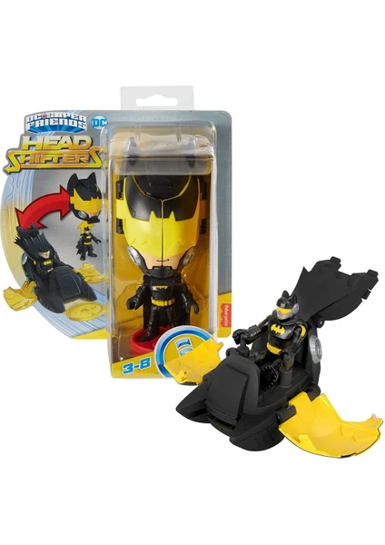 Imaginext Dc Super Friends Head Shifters Koleksiyonu, Eklemleri Bükülebilen Karakter Figürleri ve Dönüşebilen Araçlarıyla Hgx78