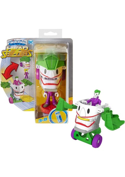 Imaginext Dc Super Friends Head Shifters Koleksiyonu, Eklemleri Bükülebilen Karakter Figürleri ve Dönüşebilen Araçlarıyla Hgx78