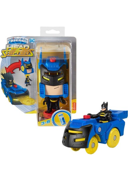 Imaginext Dc Super Friends Head Shifters Koleksiyonu, Eklemleri Bükülebilen Karakter Figürleri ve Dönüşebilen Araçlarıyla Hgx78