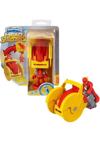 Imaginext Dc Super Friends Head Shifters Koleksiyonu, Eklemleri Bükülebilen Karakter Figürleri ve Dönüşebilen Araçlarıyla Hgx78