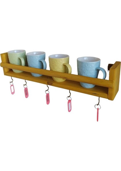 Ahşap Bardaklık Anahtarlık Çiçeklik Saksılık Organizer