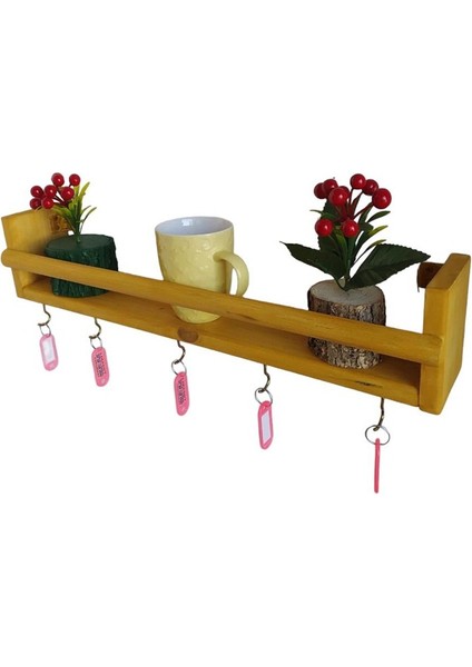 Ahşap Bardaklık Anahtarlık Çiçeklik Saksılık Organizer