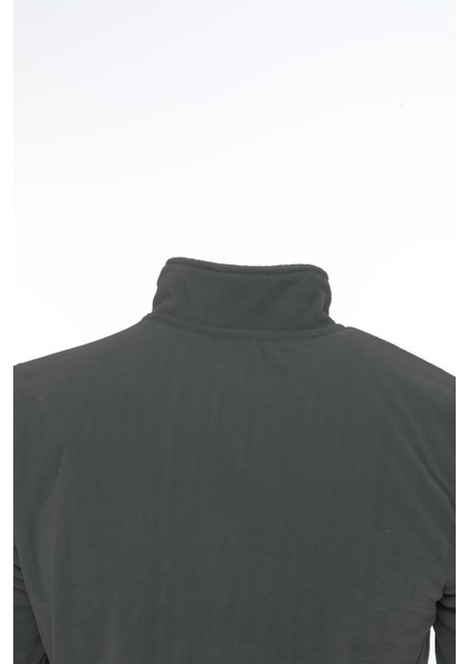 Siyah Renk Tartical Erkek Polar Tam Fermuarlı Standart Kalıp 3 Çepli Erkek Polar Spor Sweatshirt indirimleri