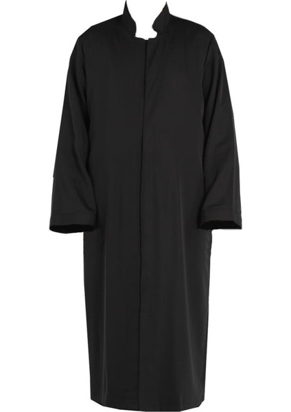 Sade Cübbe - Imam Cübbesi - Namaz Kıyafeti - Siyah Renk - 3 Numara