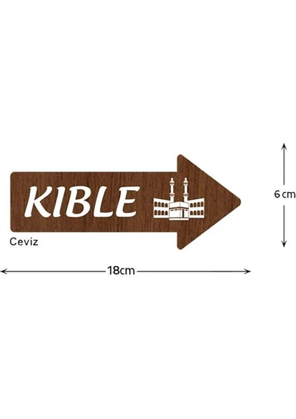 Kıble Yön Levhası - Kıble Yön Göstergesi - 2 Adet