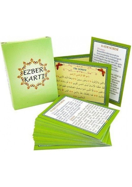 Ezber Kartları - Arapça Dua Kartları - Türkçe Anlamları Açıklamalı - 5 Adet fiyatları