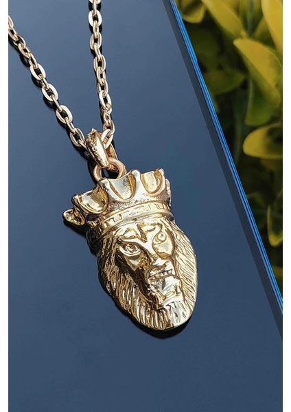 Trend Collection Erkek Gold Aslan Kral Kolye