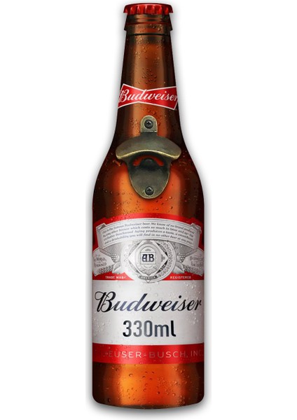 Duvar Tipi Şişe Açacağı Ahşap Bira Açacağı Budweiser Şişe Modeli Açacak