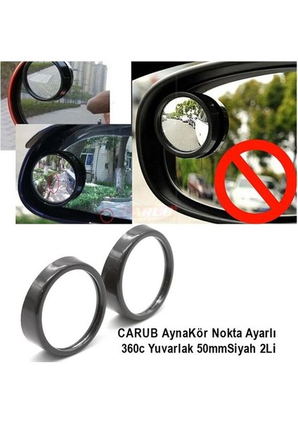 Aynakör Nokta Ayarlı 360C Yuv.50Mmsıyah 2Li Br0221002
