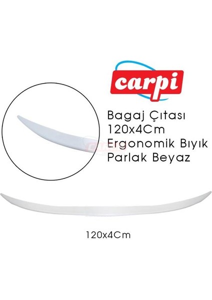 Carpi Bagajçıta 120X4Cm Ergonomik Bıyık P. Beyaz Br2790140