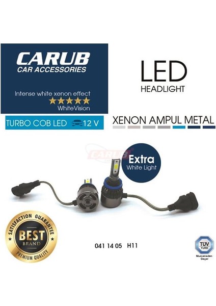Xenon Led 12V Turbo C.O.B H11 Br0411405