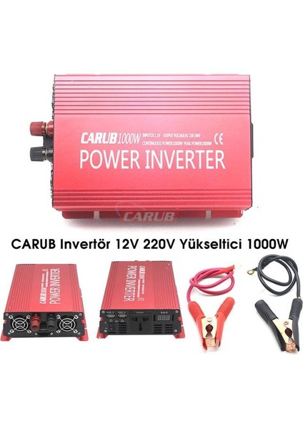Invertör12V 1000W 220V Yükseltici +Usb Çıkış Br4621761