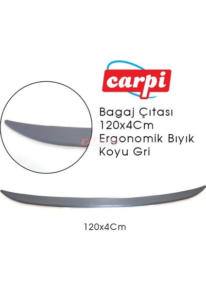 Carpi Bagajçıt 120X4Cm Ergonomik Bıyık P. Koyu Gri Br2790142