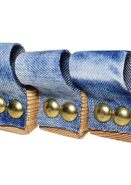 Premium Mavi Jean Kot Kapı Altlığı Kapı Stoperi Stopper Kapı Durdurucu (4lü Paket)