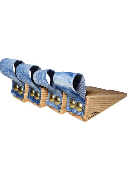 Premium Mavi Jean Kot Kapı Altlığı Kapı Stoperi Stopper Kapı Durdurucu (4lü Paket)