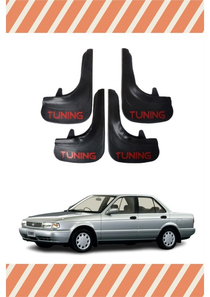 Nissan Sunny Tunıng Yazılı 4'lü Tozluk Çamurluk Paçalık