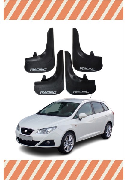 Seat Ibiza Racing Yazılı 4'lü Tozluk Çamurluk Paçalık