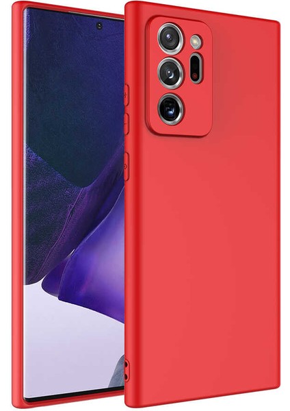 Note 20 Ultra Uyumlu Kılıf 3D Kamera Korumalı İçi Kadife Mara Lansman Yumuşak Kapak Kırmızı
