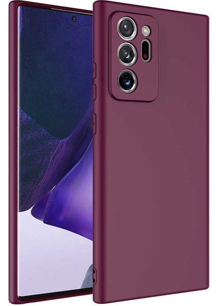 Case 4U Note 20 Ultra Uyumlu Kılıf 3D Kamera Korumalı İçi Kadife Mara Lansman Yumuşak Kapak Koyu Mor